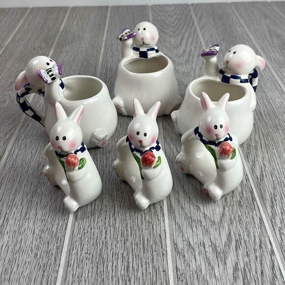 Mercuries Easter Bunny Tea Cup & Napkin Partial Set - Picture 2 of 12